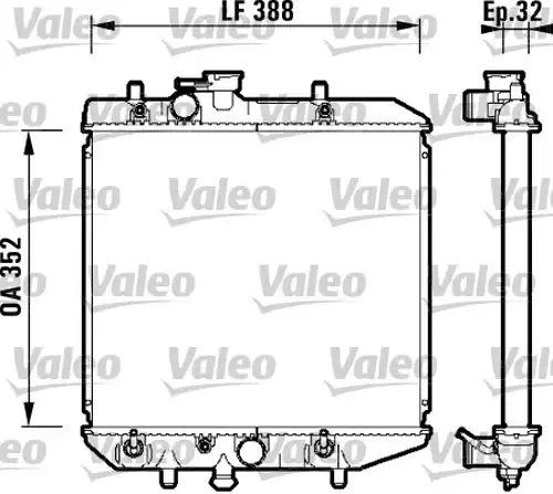 воден радиатор VALEO 734104
