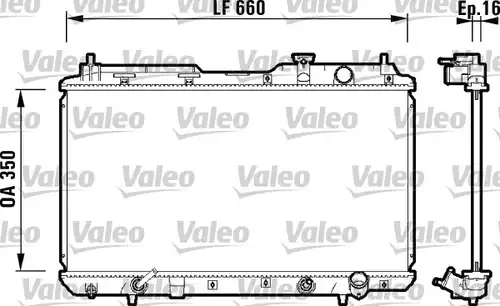 воден радиатор VALEO 734110