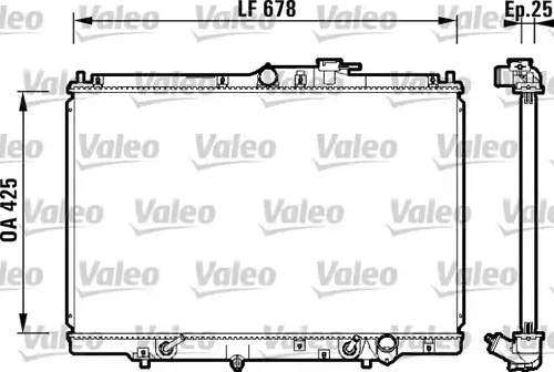воден радиатор VALEO 734112