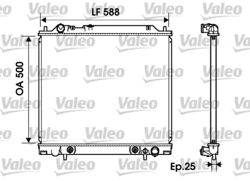 воден радиатор VALEO 734145
