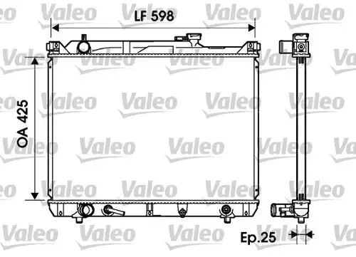 воден радиатор VALEO 734161