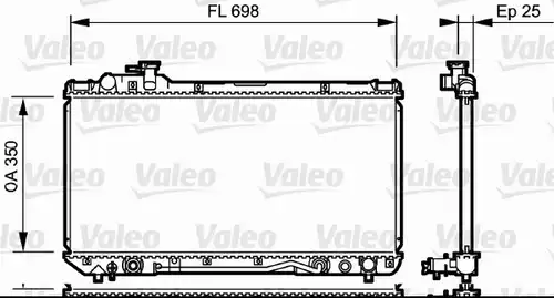 воден радиатор VALEO 734172