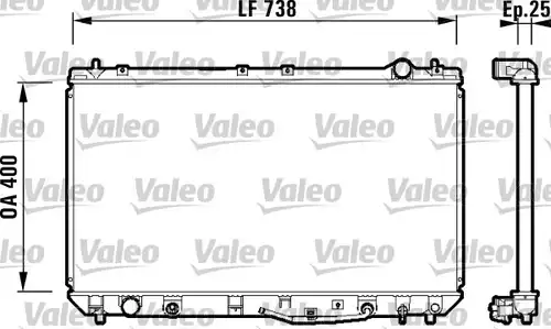 воден радиатор VALEO 734177