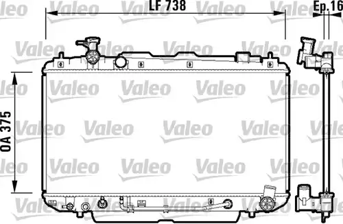 воден радиатор VALEO 734183