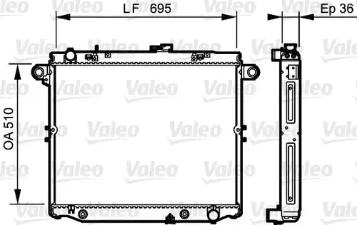 воден радиатор VALEO 734190