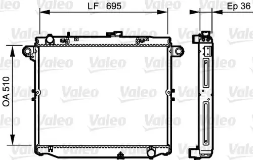 воден радиатор VALEO 734191