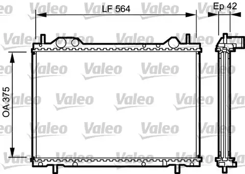 воден радиатор VALEO 734220