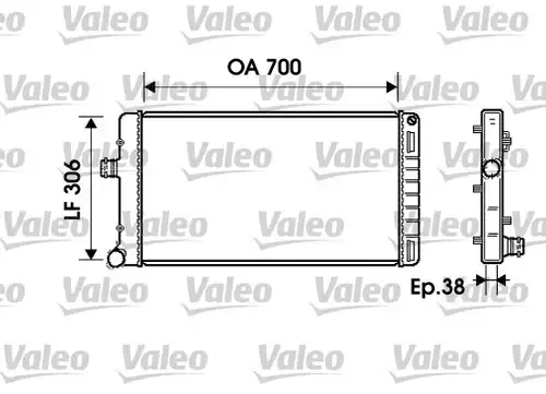 воден радиатор VALEO 734224