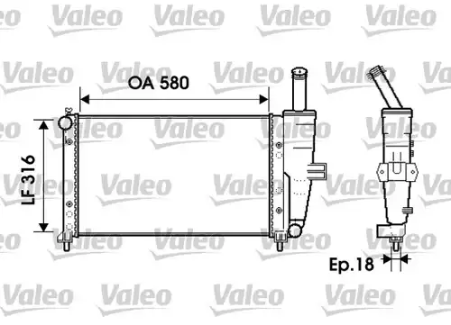воден радиатор VALEO 734225