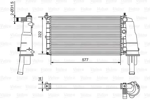 воден радиатор VALEO 734236