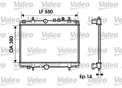 воден радиатор VALEO 734278