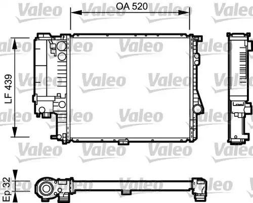 воден радиатор VALEO 734301