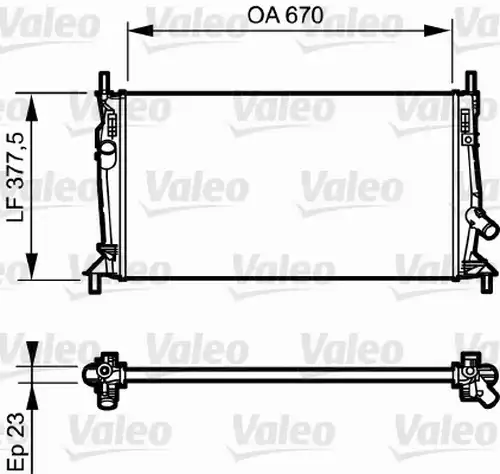 воден радиатор VALEO 734320