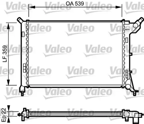 воден радиатор VALEO 734326