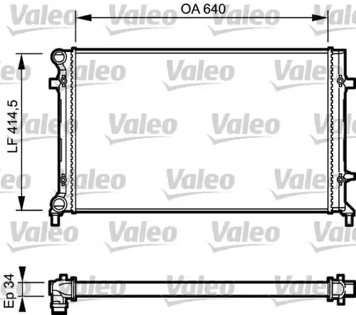 воден радиатор VALEO 734335