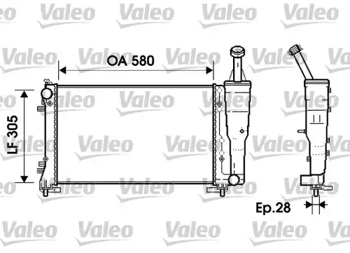 воден радиатор VALEO 734362