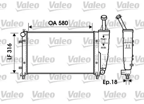 воден радиатор VALEO 734363