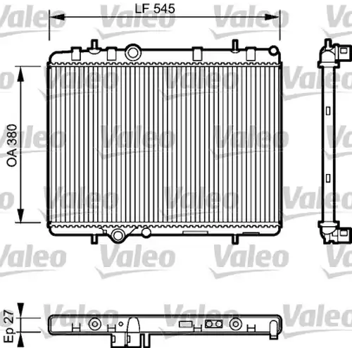 воден радиатор VALEO 734423