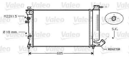 воден радиатор VALEO 734445