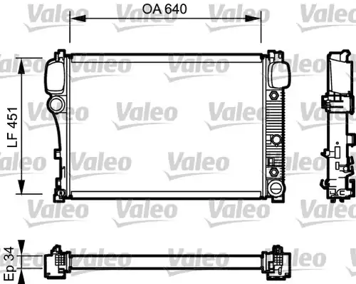 воден радиатор VALEO 734447