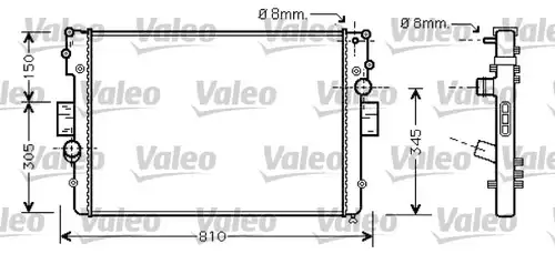 воден радиатор VALEO 734449