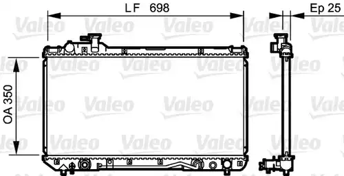 воден радиатор VALEO 734466