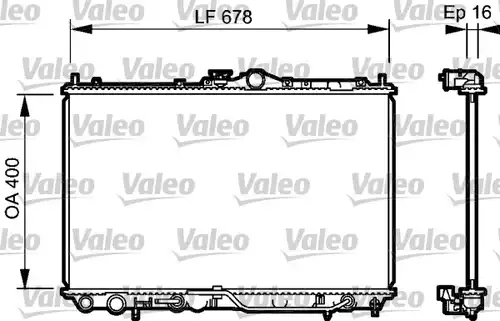 воден радиатор VALEO 734480