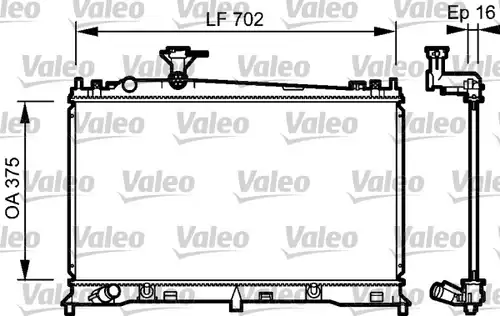 воден радиатор VALEO 734483