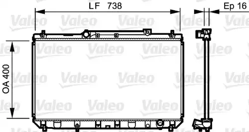воден радиатор VALEO 734488