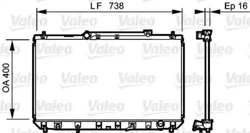 воден радиатор VALEO 734489