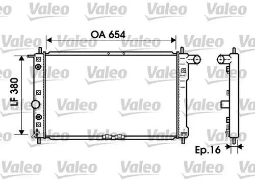 воден радиатор VALEO 734764