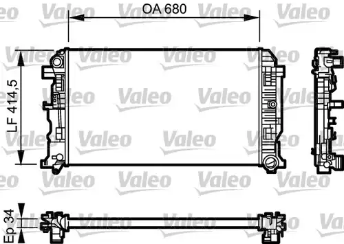 воден радиатор VALEO 734930