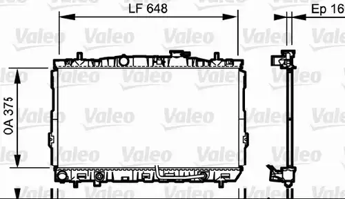 воден радиатор VALEO 734965