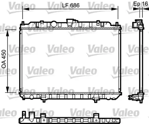 воден радиатор VALEO 735063