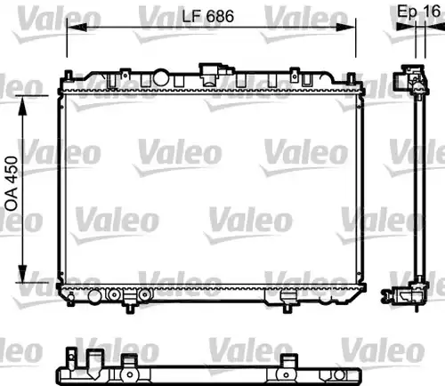 воден радиатор VALEO 735064
