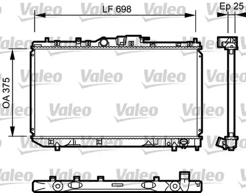 воден радиатор VALEO 735075