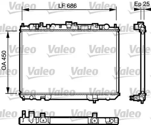 воден радиатор VALEO 735081