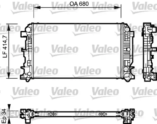 воден радиатор VALEO 735089