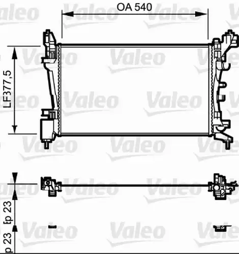 воден радиатор VALEO 735097