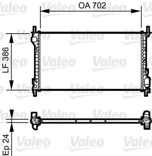 воден радиатор VALEO 735167
