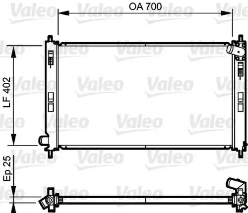 воден радиатор VALEO 735200