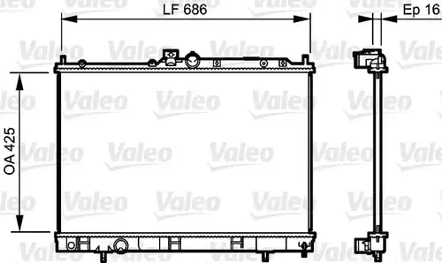 воден радиатор VALEO 735201