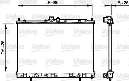 воден радиатор VALEO 735202