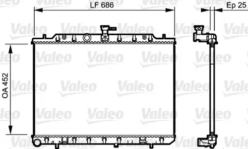 воден радиатор VALEO 735206