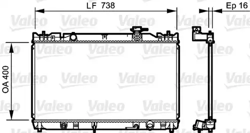 воден радиатор VALEO 735214