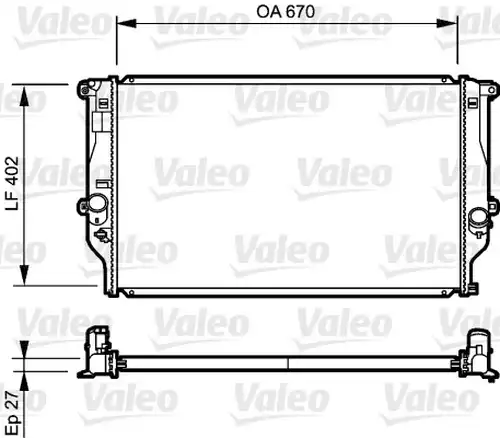 воден радиатор VALEO 735216