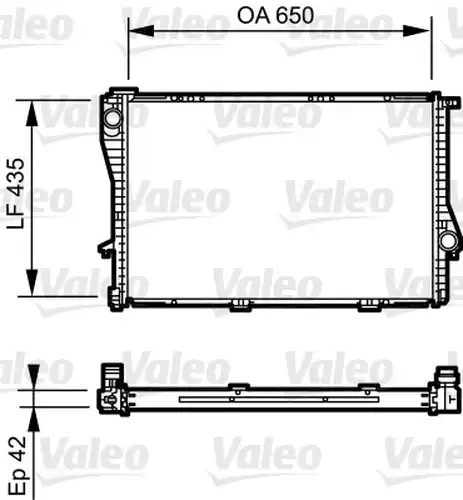 воден радиатор VALEO 735233
