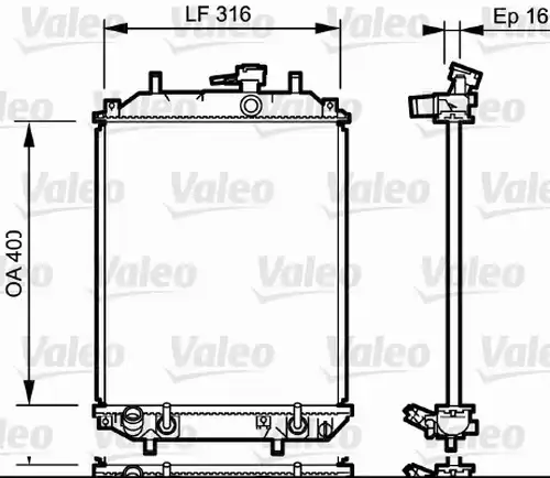 воден радиатор VALEO 735257