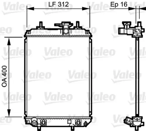 воден радиатор VALEO 735259