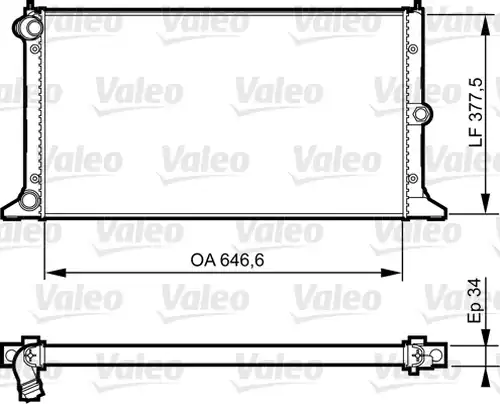 воден радиатор VALEO 735372